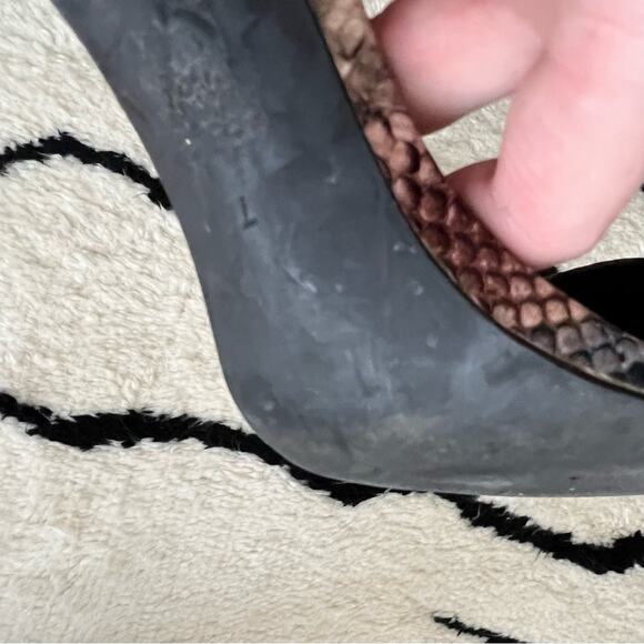 Jeffery Campbell Lindsay Snake Embossed Leather Heels - Picture 9 of 10
